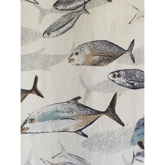 Columbia Men's Fish Print Button Up Shirt XL Vintage Pocket Logo 100% Cotton EUC - Picture 5 of 16